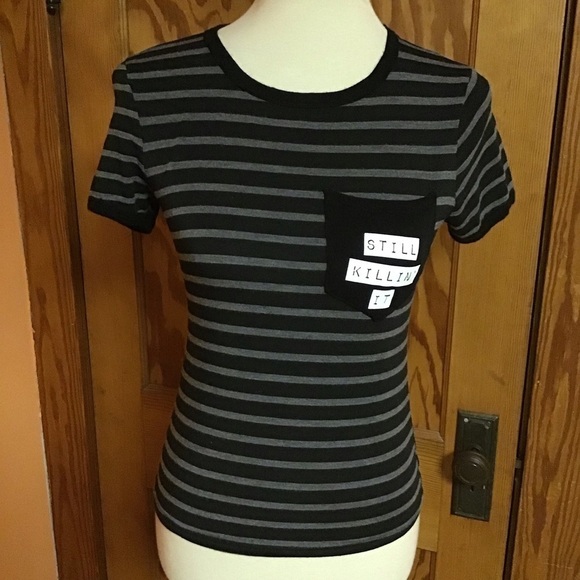 Still killing it graphic striped t shirt - Picture 5 of 8